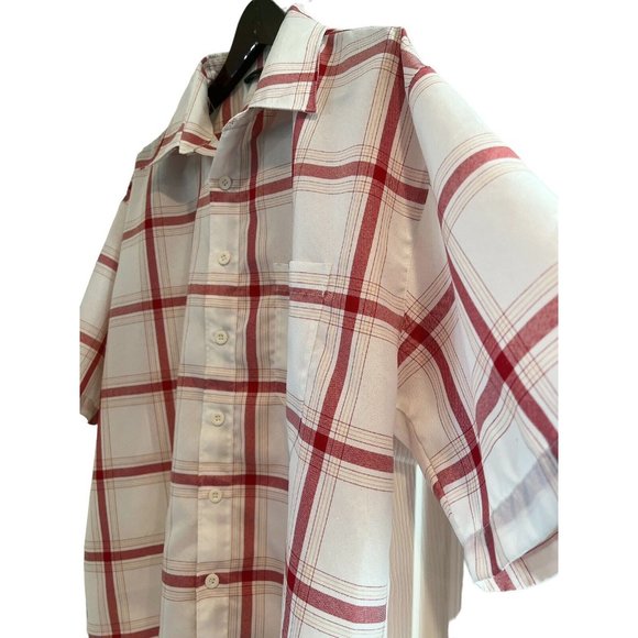 Renegade Outerwear & Sportswear Shirt (L) Men's Burgundy Plaid Button - Picture 4 of 5